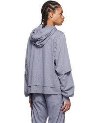 Sweat à capuche bleu clair Rick Owens DRKSHDW