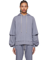 Sweat à capuche bleu clair Rick Owens DRKSHDW