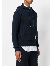 Sweat à capuche bleu marine Thom Browne