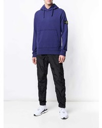 Sweat à capuche bleu marine Stone Island