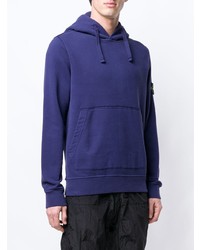 Sweat à capuche bleu marine Stone Island