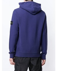 Sweat à capuche bleu marine Stone Island