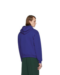 Sweat à capuche bleu marine Balenciaga