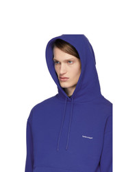 Sweat à capuche bleu marine Balenciaga