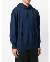 Sweat à capuche bleu marine Y-3