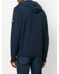 Sweat à capuche bleu marine Stone Island