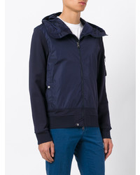 Sweat à capuche bleu marine Moncler