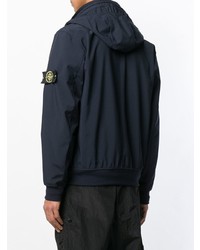 Sweat à capuche bleu marine Stone Island