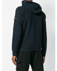 Sweat à capuche bleu marine Stone Island