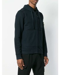 Sweat à capuche bleu marine Stone Island