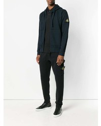 Sweat à capuche bleu marine Stone Island