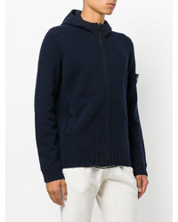 Sweat à capuche bleu marine Stone Island