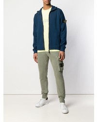 Sweat à capuche bleu marine Stone Island