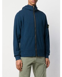 Sweat à capuche bleu marine Stone Island