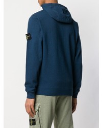 Sweat à capuche bleu marine Stone Island