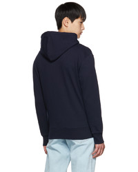 Sweat à capuche bleu marine MAISON KITSUNÉ