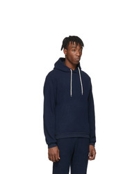 Sweat à capuche bleu marine John Elliott