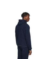 Sweat à capuche bleu marine John Elliott