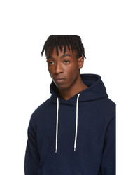 Sweat à capuche bleu marine John Elliott