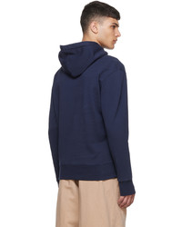 Sweat à capuche bleu marine MAISON KITSUNÉ