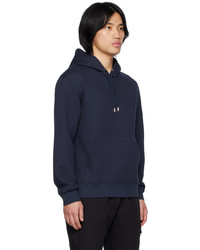 Sweat à capuche bleu marine Mackage