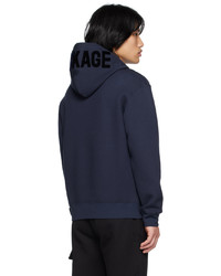 Sweat à capuche bleu marine Mackage