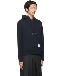 Sweat à capuche bleu marine Thom Browne