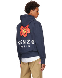 Sweat à capuche bleu marine Kenzo