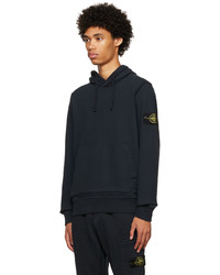 Sweat à capuche bleu marine Stone Island