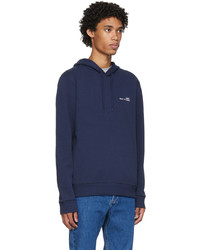 Sweat à capuche bleu marine A.P.C.