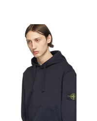 Sweat à capuche bleu marine Stone Island