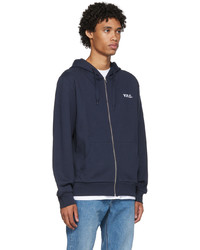 Sweat à capuche bleu marine A.P.C.