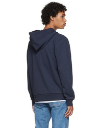 Sweat à capuche bleu marine A.P.C.