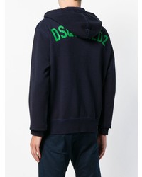 Sweat à capuche bleu marine DSQUARED2