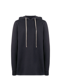 Sweat à capuche bleu marine Rick Owens DRKSHDW