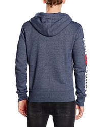 Sweat à capuche bleu marine Superdry