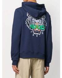 Sweat à capuche bleu marine Kenzo