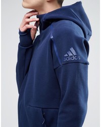 Sweat à capuche bleu marine adidas