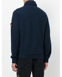 Sweat à capuche bleu marine Stone Island