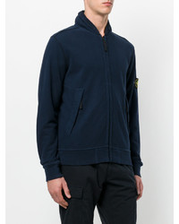 Sweat à capuche bleu marine Stone Island