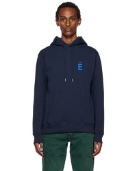 Sweat à capuche bleu marine Études