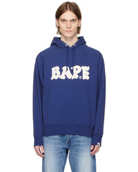 Sweat à capuche bleu BAPE