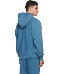 Sweat à capuche bleu Les Tien