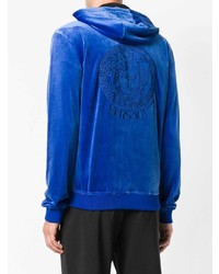 Sweat à capuche bleu Versace