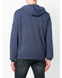 Sweat à capuche bleu John Varvatos