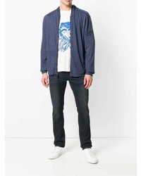 Sweat à capuche bleu John Varvatos