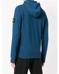 Sweat à capuche bleu Stone Island