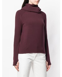 Sweat à capuche bordeaux Paco Rabanne