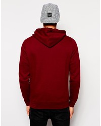 Sweat à capuche bordeaux Asos