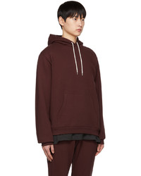 Sweat à capuche bordeaux John Elliott